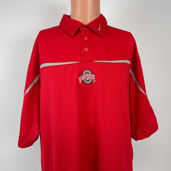 Nike Other - Vintage Nike Ohio State Buckeyes Sphere Dry Polo Shirt Mens Size XL NCAA College